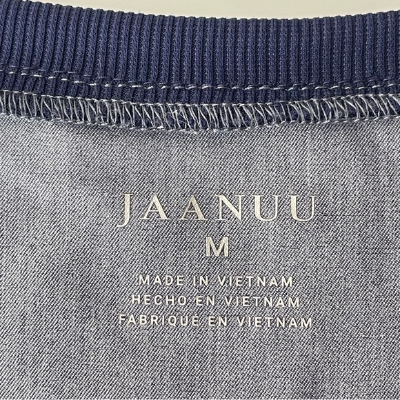 Jaanuu 2 Pocket Tuck In Scrub Top Womens Medium Blue V Neck Short Sleeve Navy - Picture 6 of 7